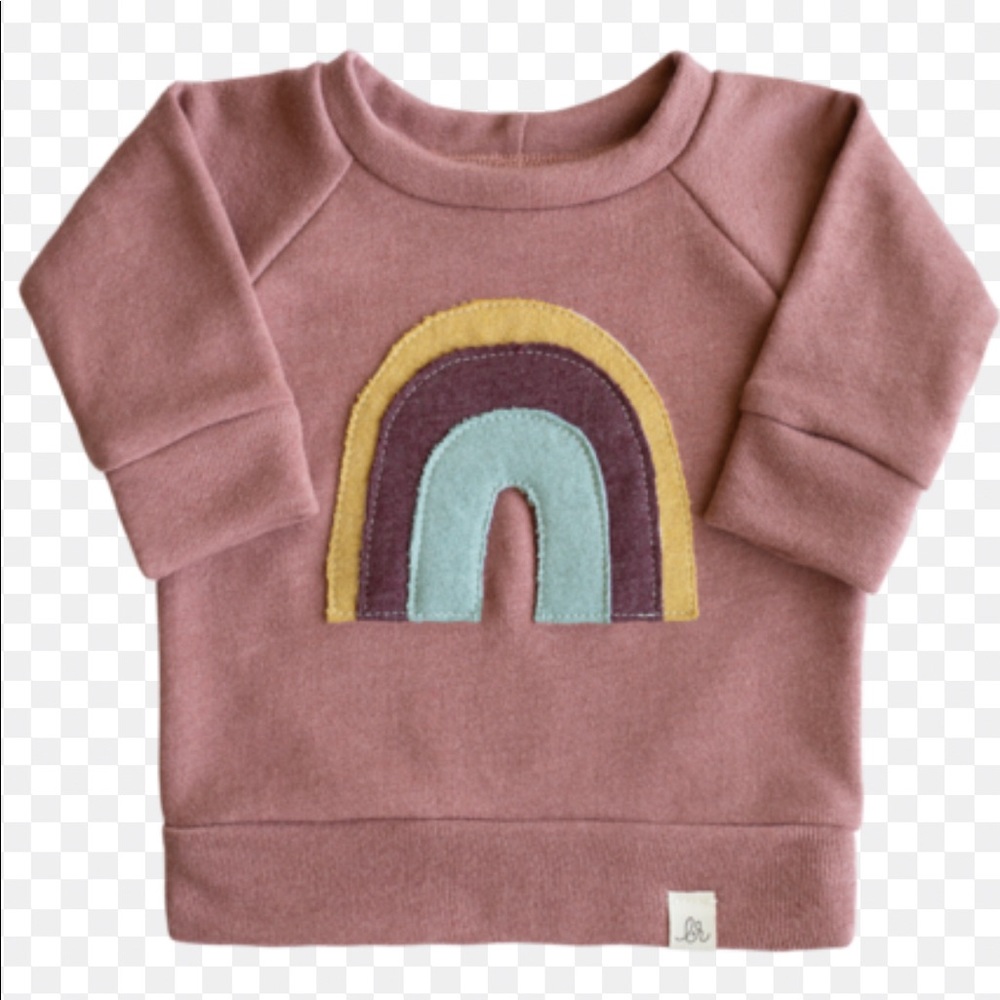 Lulu + Roo rainbow patchwork sweatshirt
